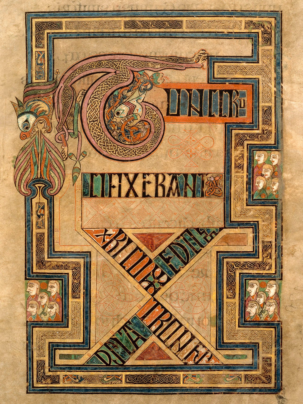 Book of Kells detailed and intricate illuminated manuscipt