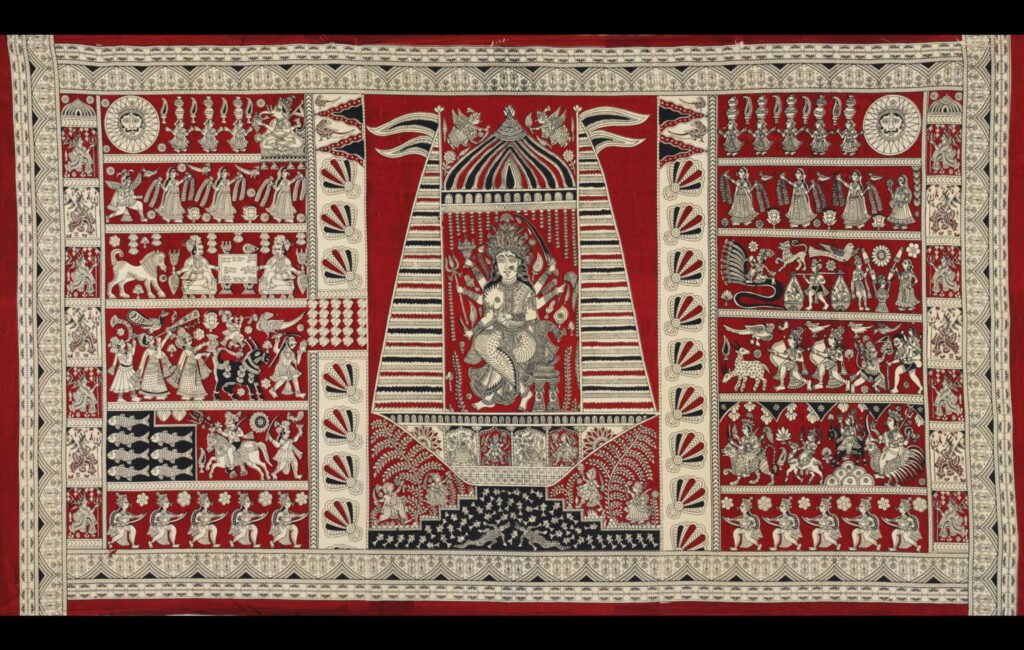 Manubhai Chunilal Chitara Mata-ni-Pachedi detailed painting on textile