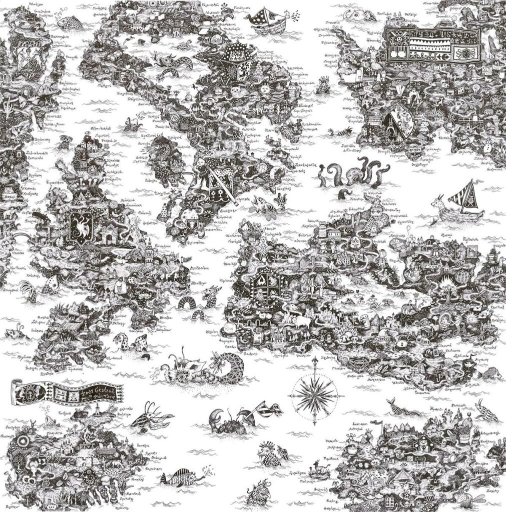 Claire Fanjul ink map drawing